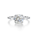 Classic Round Moissanite  925 Sterling Silver Ring