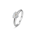 Heart Shape White Moissanite  925 Sterling Silver Ring