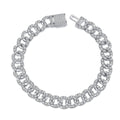 Unisex Moissanite Bow Bracelet in 925 Sterling Silver with Platinum Plating