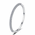 Bracelet with 2.6 Carat Moissanite Stones in Platinum-Plated 925 Sterling Silver Featuring Floral Accents