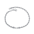 Women's Sterling Silver Moissanite Bracelet with Champagne Gold Finish and Lucky Charm Designs