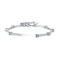 Women's S925 Sterling Silver Moissanite Bracelet with Cartoon and Leaf Motifs
