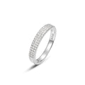 Geometric Multi Row Full Moissanite Ring Inlaid 925 Sterling Silver Ring