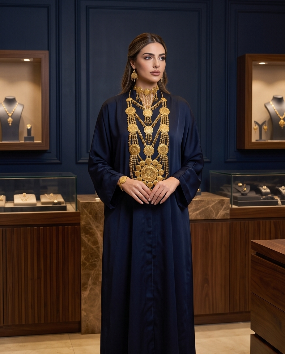21K Gold-Plated 925 Sterling Silver Traditional Statement Jewelry Set