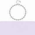 Luxury Bubble Chain Mocanite 925 Sterling Silver Bracelet