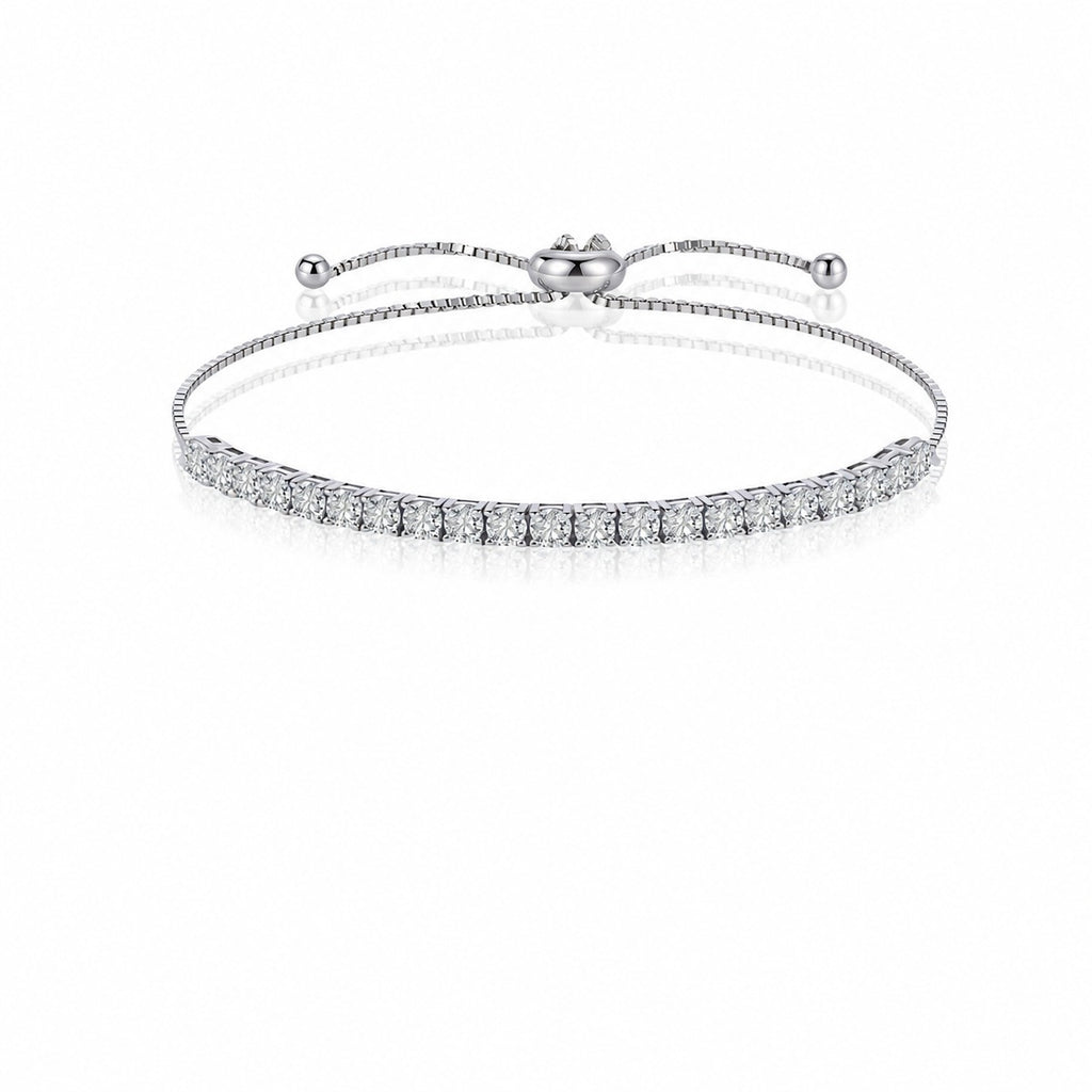 Lightly Luxurious European-Style Moissanite  925 Sterling Silver Bracelet