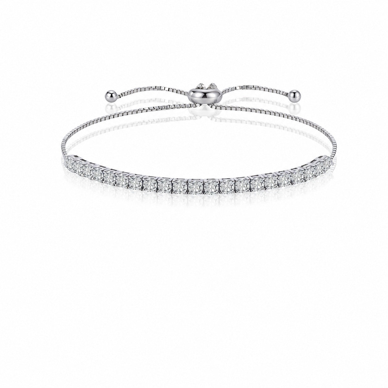 Lightly Luxurious European-Style Moissanite  925 Sterling Silver Bracelet