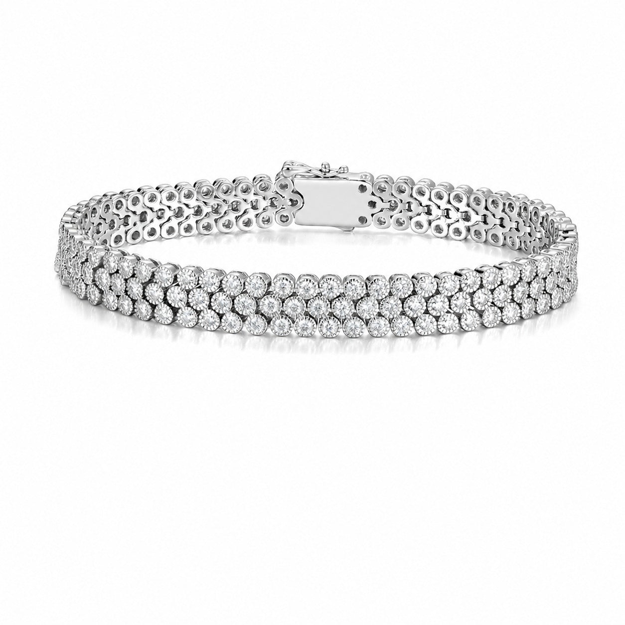 Simple, Elegant and Versatile: Moissanite 925 Sterling Silver Bracelet