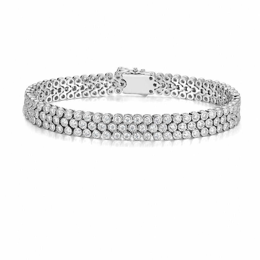 Simple, Elegant and Versatile: Moissanite 925 Sterling Silver Bracelet
