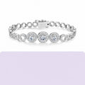 Mossanite Openwork Circle Bracelet for Women Unique Design 925 Sterling Silver Bracelet