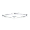 Round-Cut Moissanite Floral Tennis Bracelet in 925 Sterling Silver