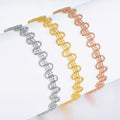 Italian Lace-Inspired Beaded Link Bracelet in 925 Sterling Silver