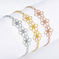 Italian Lace Floral Link Bracelet in 925 Sterling Silver