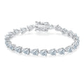 Pear-Cut Moissanite Tennis Bracelet in 925 Sterling Silver